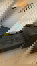 Sofa cama aberto c/cama auxiliar