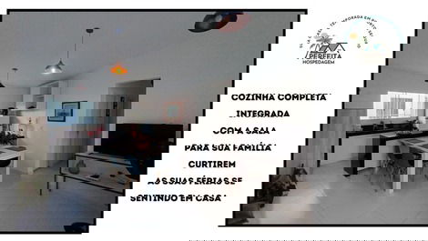 Cozinha completa integrada com a sala