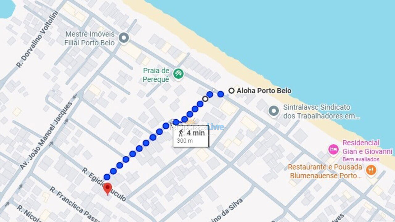 Apartamento para aluguel de temporada em Porto Belo (Perequê)