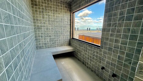 Suite con vista al mar, bañera y desayuno.